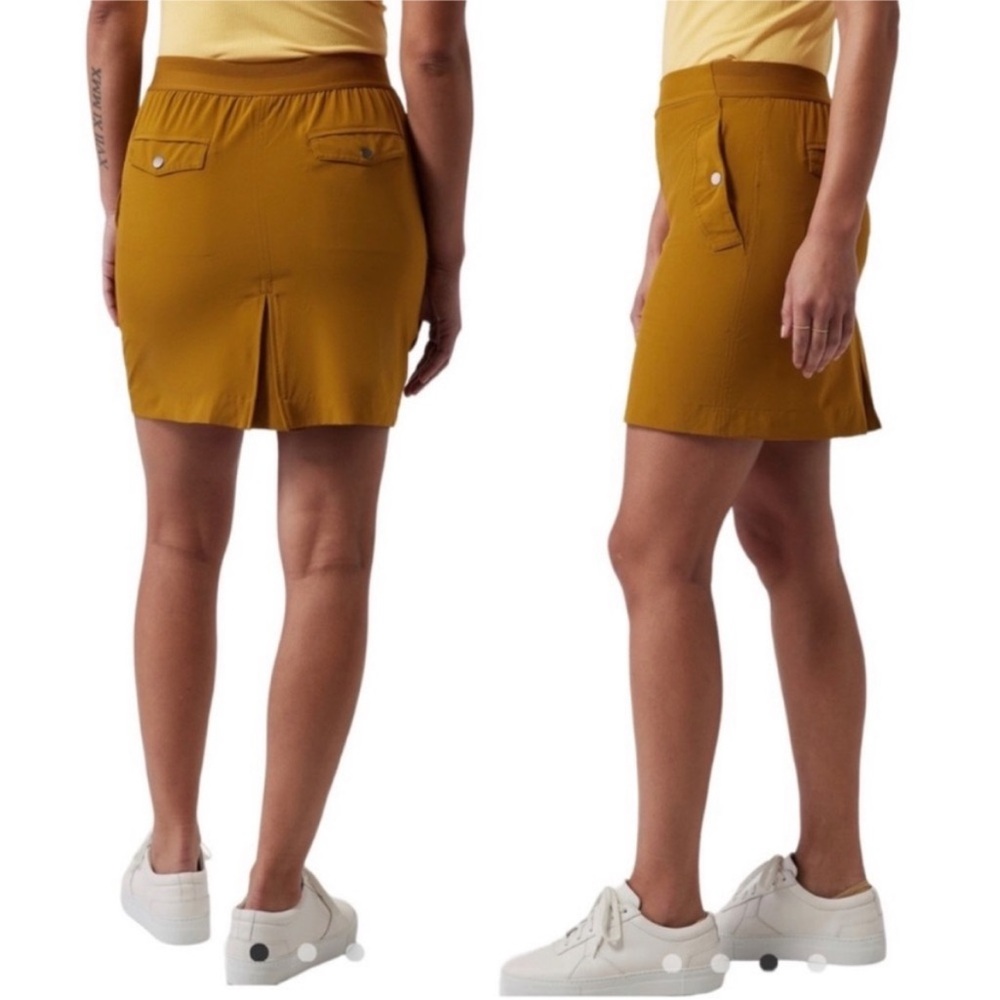 BOGO! Athleta Vienna Cargo Skort Brass Yellow Gold Size 6